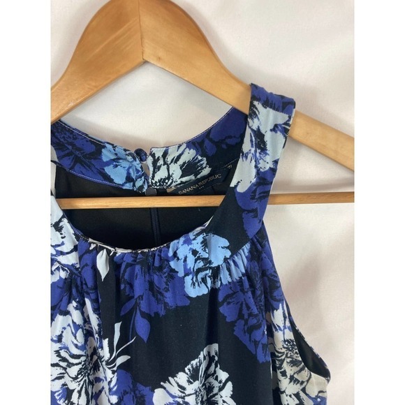 Banana Republic Floral Print High Neck Dress Size 0 - Picture 2 of 4